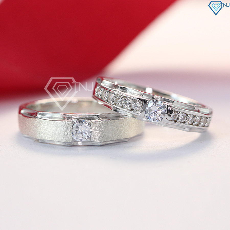 Nhẫn đôi bạc nhẫn cặp bạc đẹp ND0176