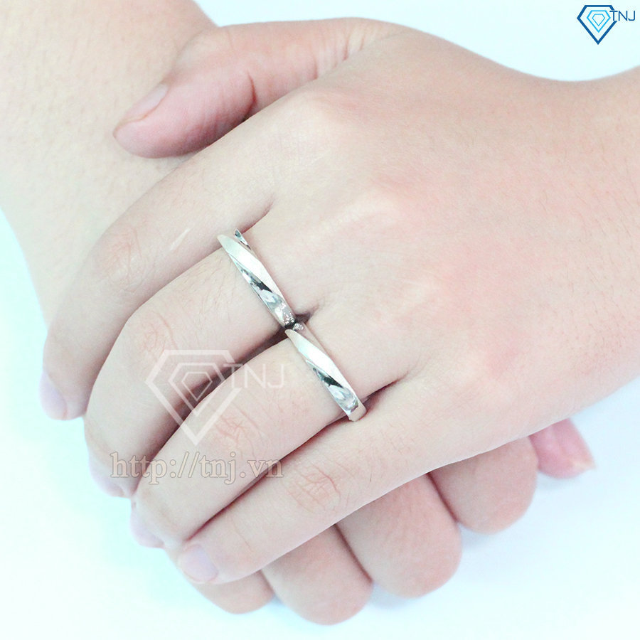 Nhẫn đôi bạc nhẫn cặp bạc đẹp ND0245