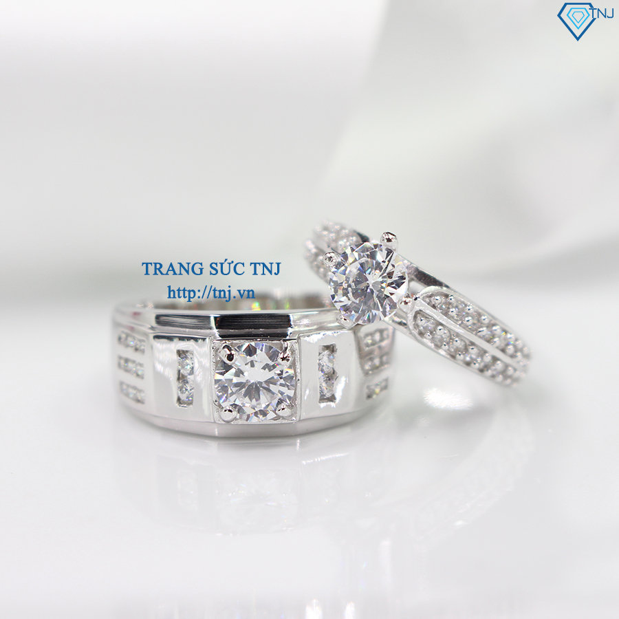 Nhẫn đôi bạc nhẫn cặp bạc đẹp ND0282