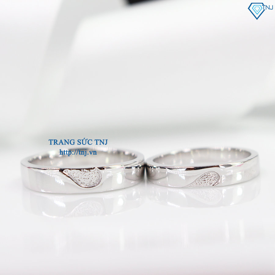 Nhẫn đôi bạc nhẫn cặp bạc đẹp trái tim ghép ND0293
