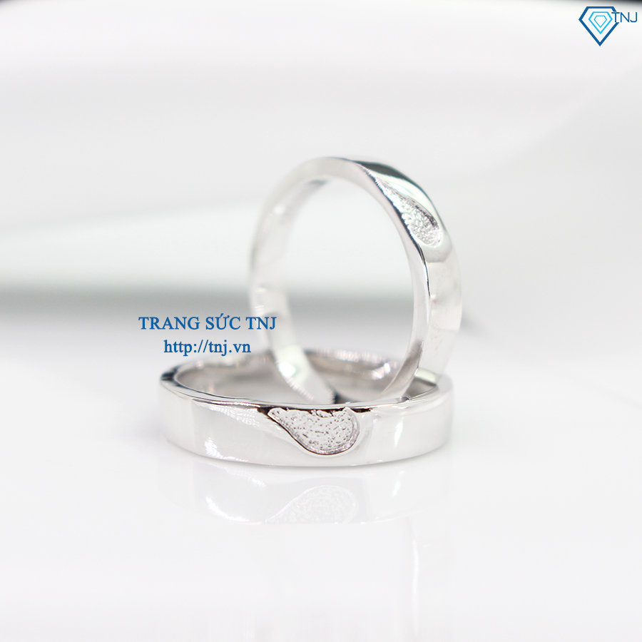 Nhẫn đôi bạc nhẫn cặp bạc đẹp trái tim ghép ND0293