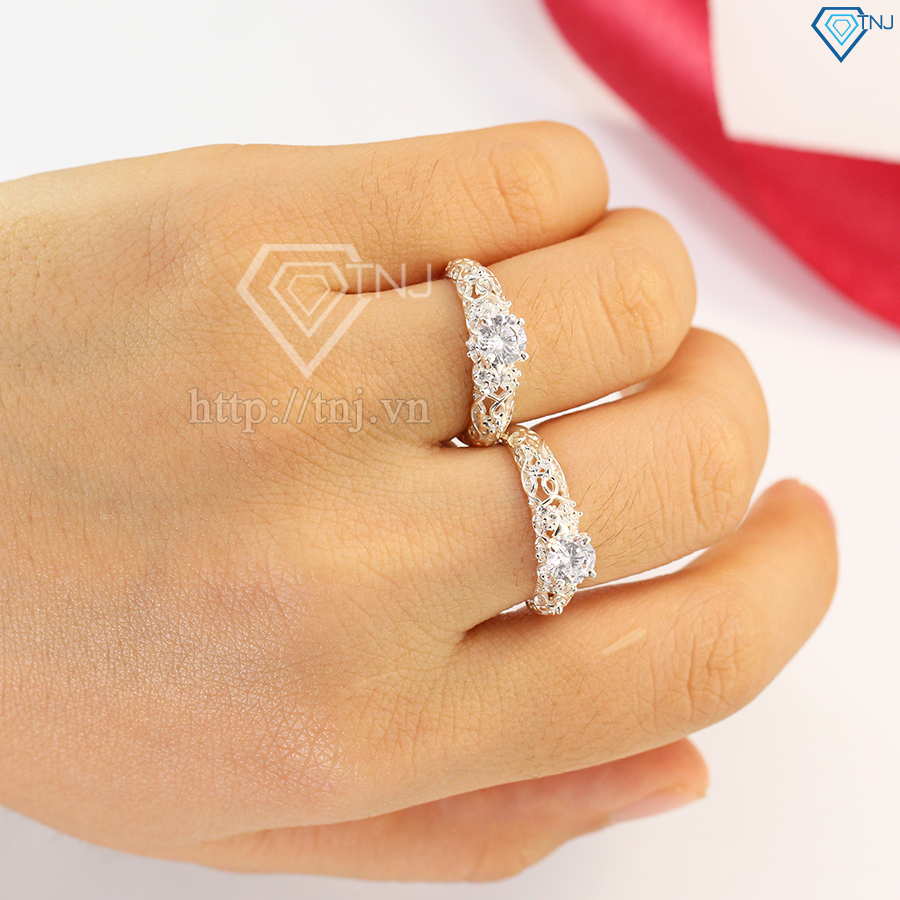  Nhẫn đôi bạc nhẫn cặp bạc đẹp cho đôi bạn thân ND0363