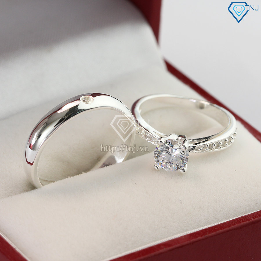 Nhẫn đôi bạc đẹp giá rẻ ở Hà Nội ND0429