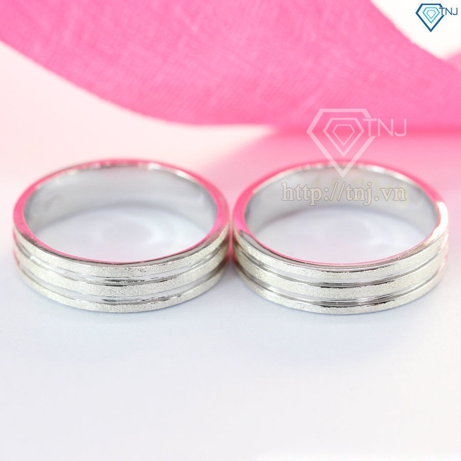 nhẫn đôi bạc nhẫn cặp bạc đẹp khắc tên ND0146