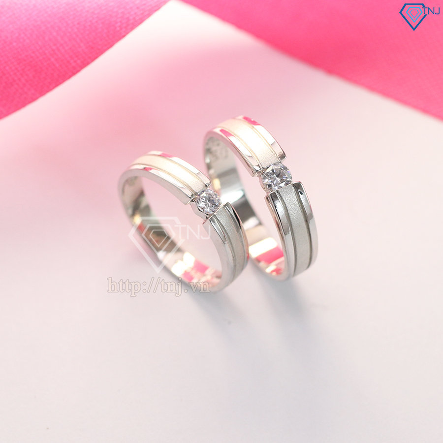 nhẫn đôi bạc nhẫn cặp bạc đẹp ND0149