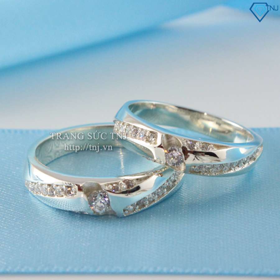 nhẫn đôi bạc nhẫn cặp bạc đẹp nd0180
