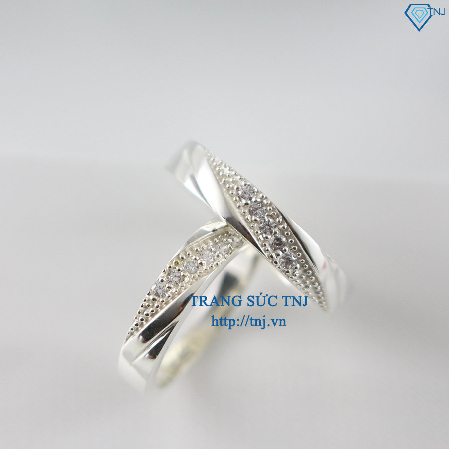 Nhẫn đôi bạc nhẫn cặp bạc đẹp ND0223