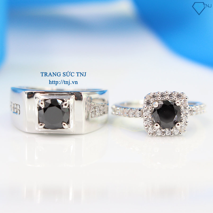 Nhẫn đôi bạc nhẫn cặp bạc đẹp ND0295
