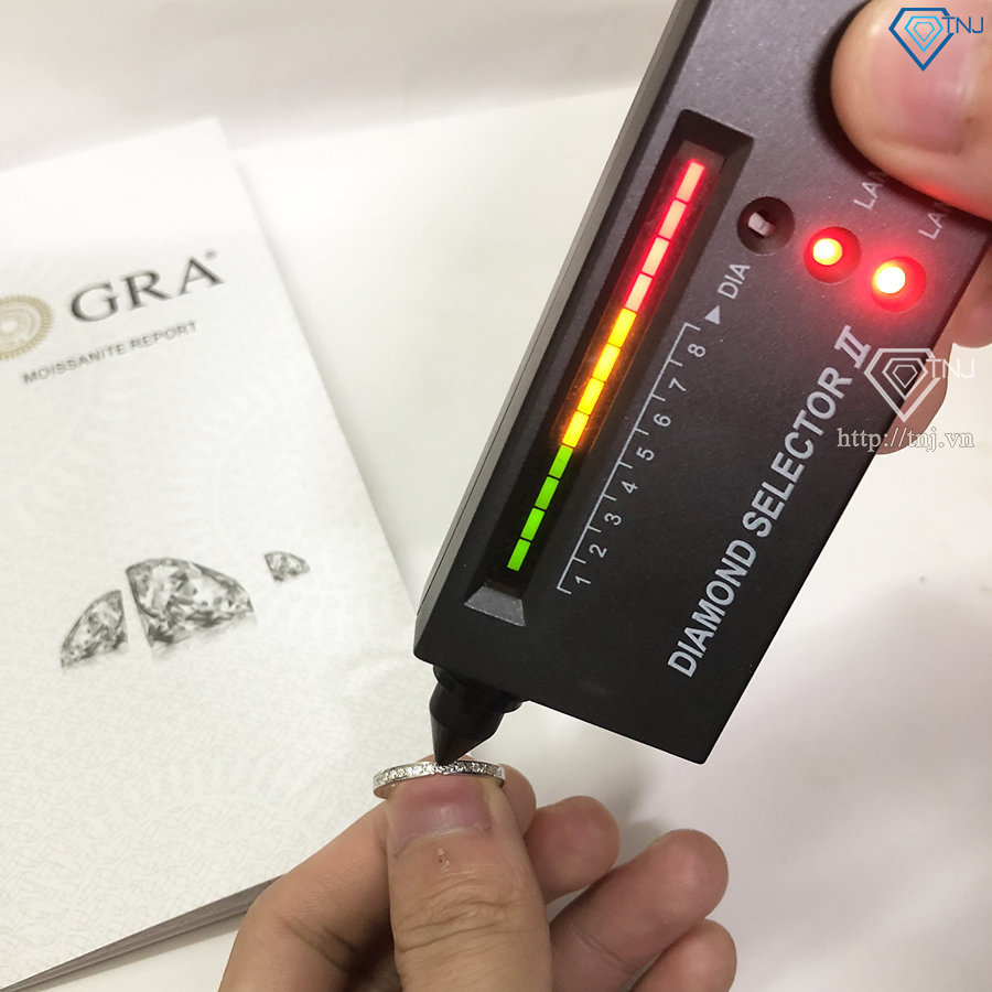 Nhẫn đôi đính kim cương Moissanite đơn giản giá rẻ NDM0015