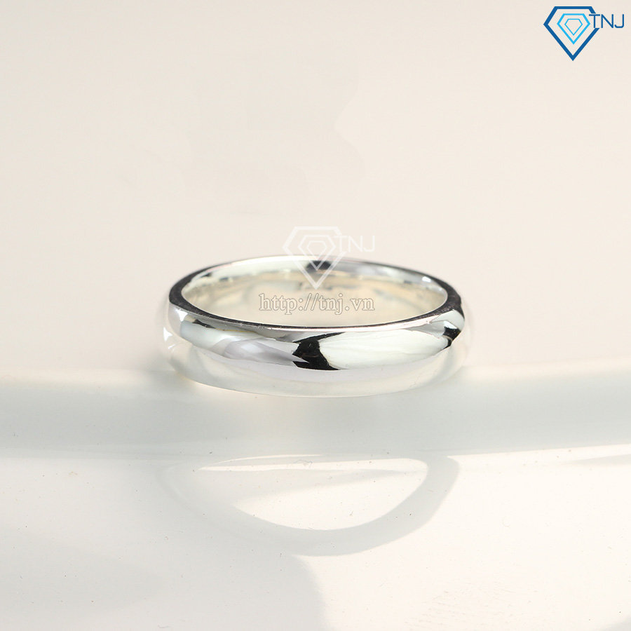 Nhẫn bạc nam dạng tròn trơn đeo ngón trỏ NNA0111