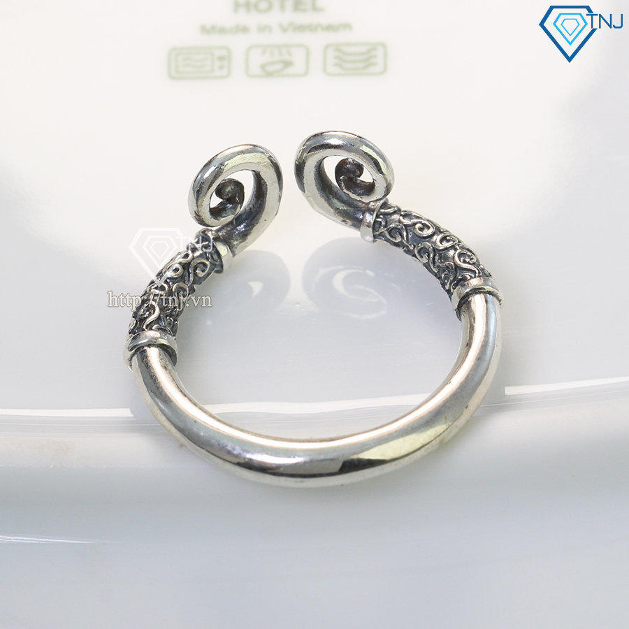 Nhẫn kim cô bằng bạc xi bạc thái NNA0135