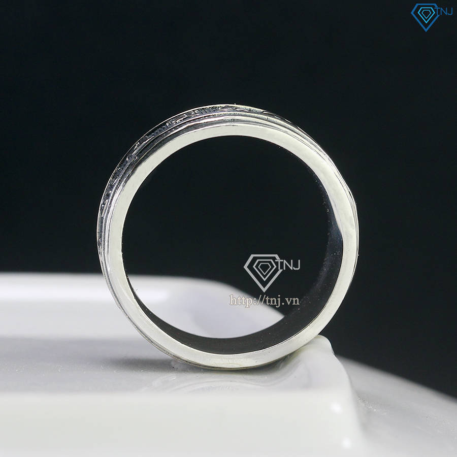 Nhẫn bạc nam Om Mani Padme Hum xoay NNA0289