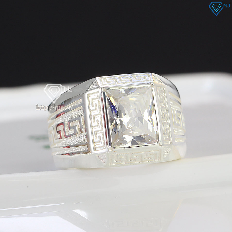 Nhẫn bạc nam mặt đá phong thủy NNA0381
