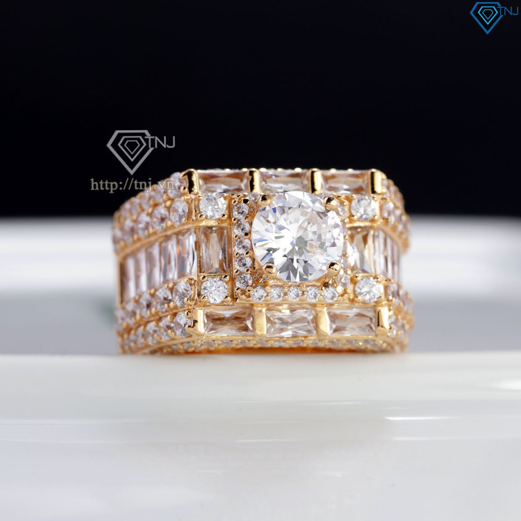 Nhẫn bạc nam xi mạ vàng hồng bản to cao cấp NNA0432-XH