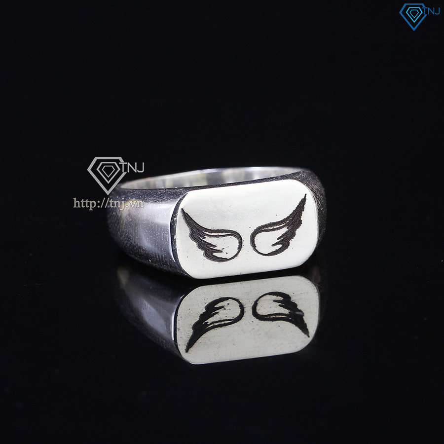 Nhẫn bạc nam trơn khắc tên theo yêu cầu NNA0447
