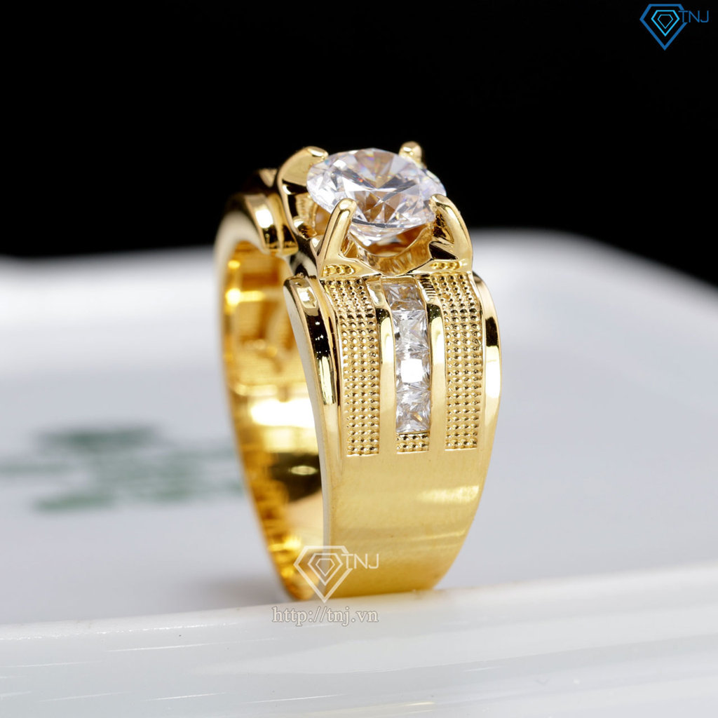 Nhẫn nam bạc xi mạ vàng 18k đẹp NNA0452-XV