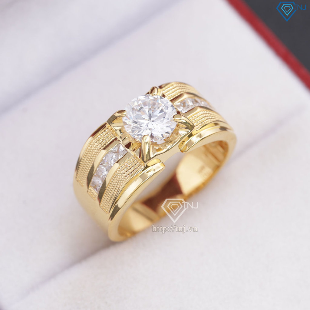 Nhẫn nam bạc xi mạ vàng 18k đẹp NNA0452-XV