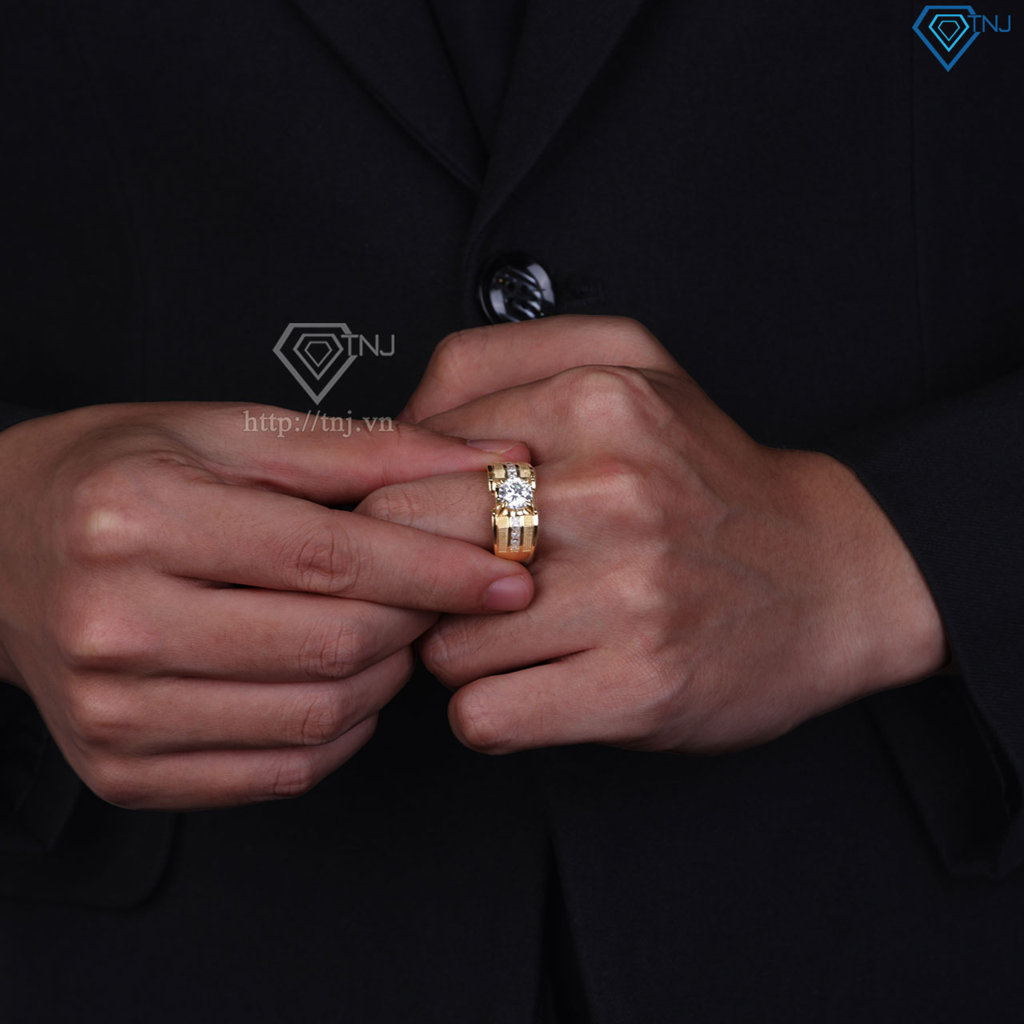 Nhẫn nam bạc xi mạ vàng 18k đẹp NNA0452-XV