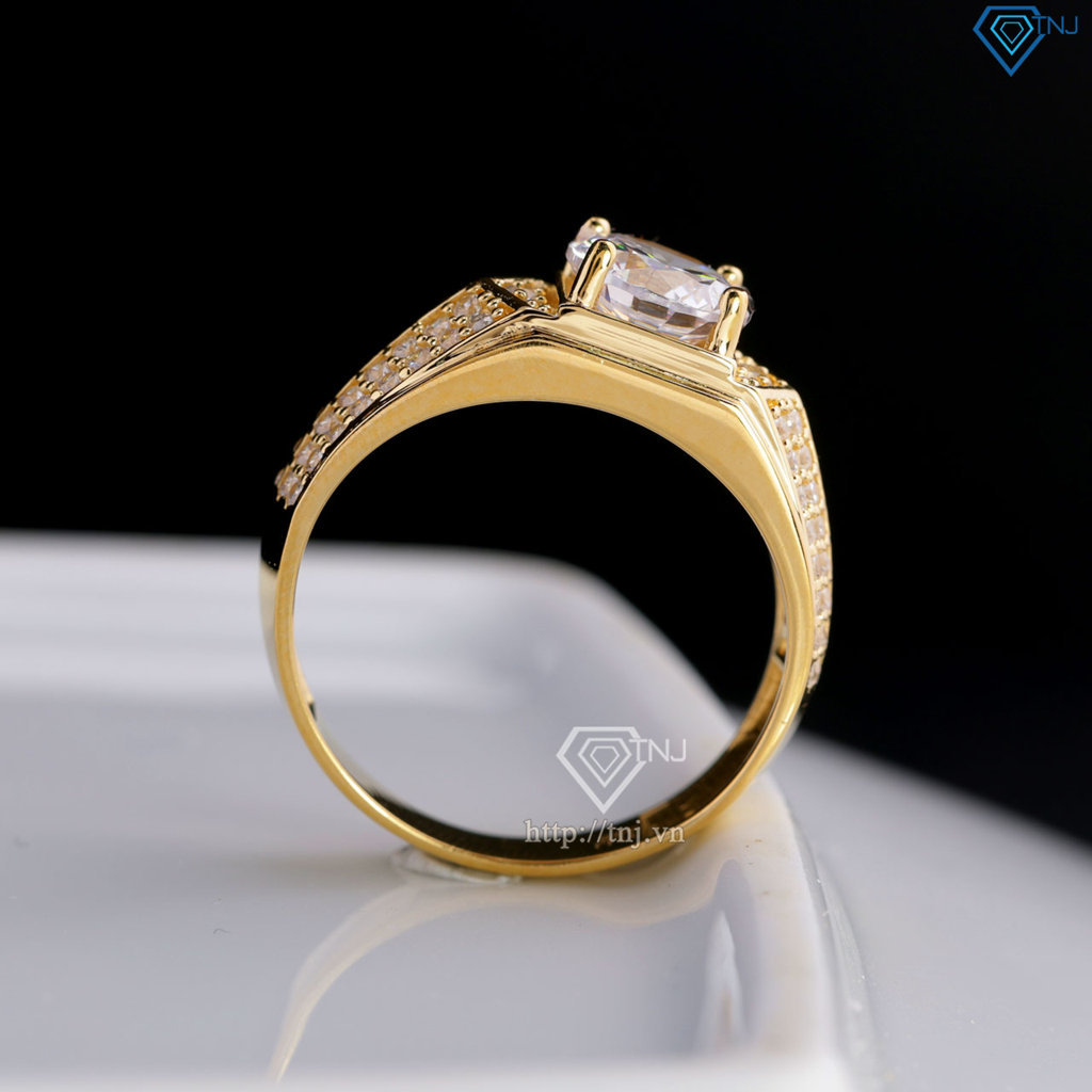 Nhẫn nam bạc xi mạ vàng 18k bản nhỏ NNA0579-XV