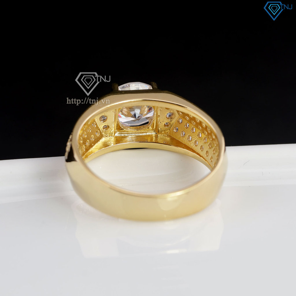 Nhẫn nam bạc xi mạ vàng 18k bản nhỏ NNA0579-XV