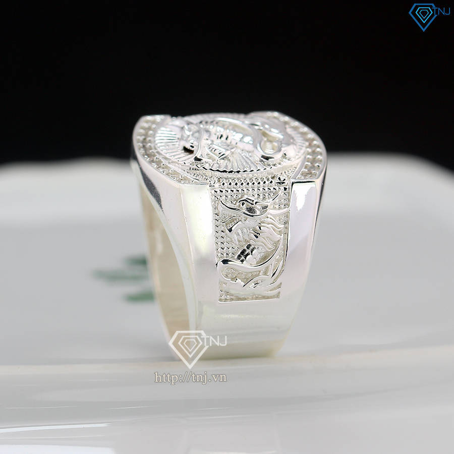Nhẫn bạc nam bản to hình rồng đẹp NNA0779