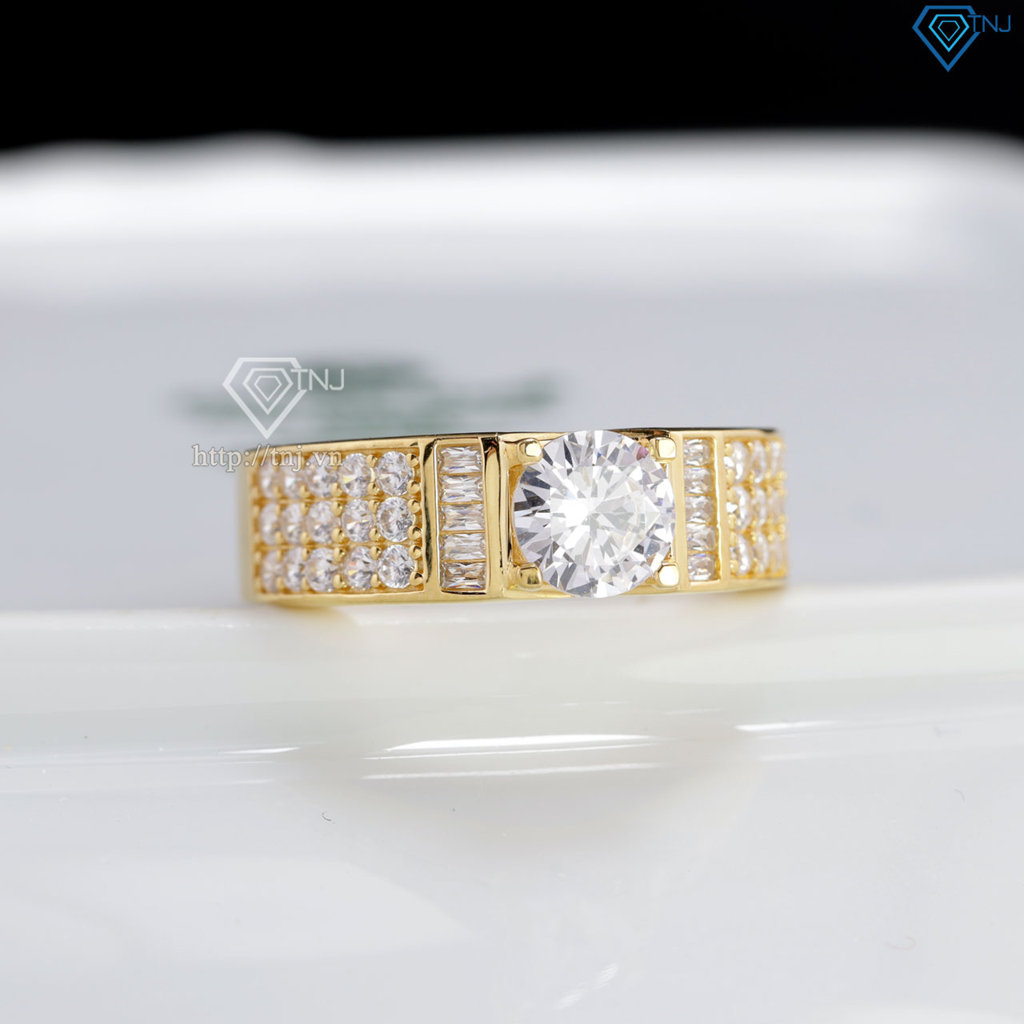 Nhẫn nam bạc xi mạ vàng 18k bản nhỏ NNA0790-XV