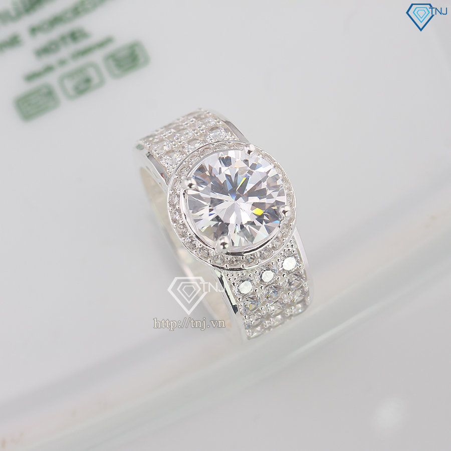 Nhẫn bạc nam đính đá đẹp NNA0792