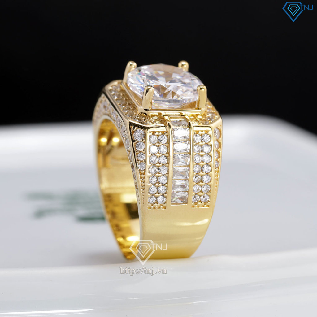 Nhẫn nam bạc xi mạ vàng 18k bản to NNA0802-XV