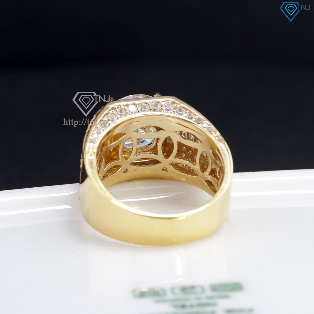 Nhẫn nam bạc xi mạ vàng 18k bản to NNA0802-XV