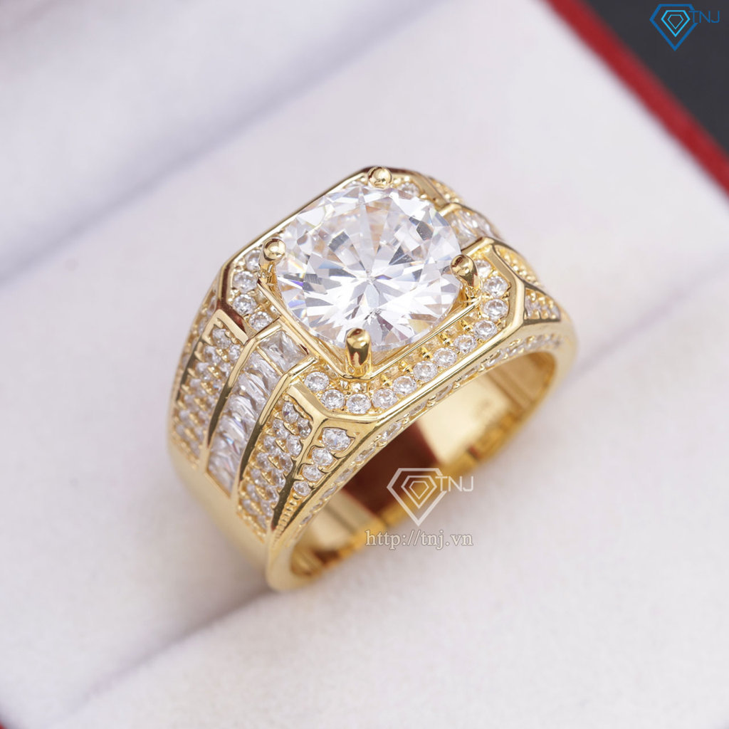 Nhẫn nam bạc xi mạ vàng 18k bản to NNA0802-XV