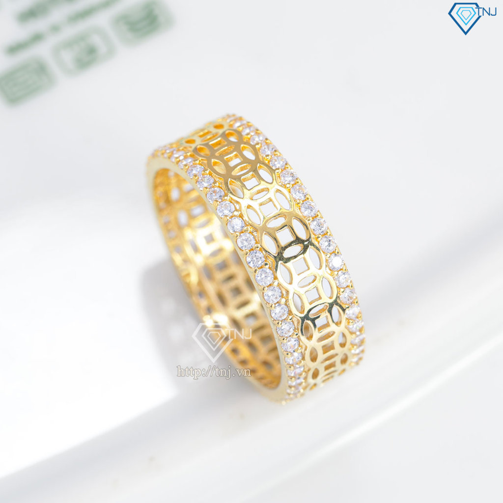 Nhẫn nam bạc kim tiền xi mạ vàng 18k NNA0863-XV