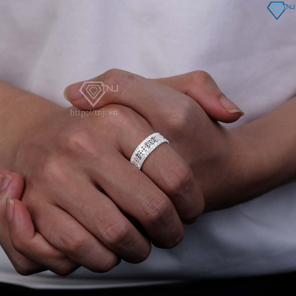 Nhẫn nam kim tiền bằng bạc giá rẻ NNA0863