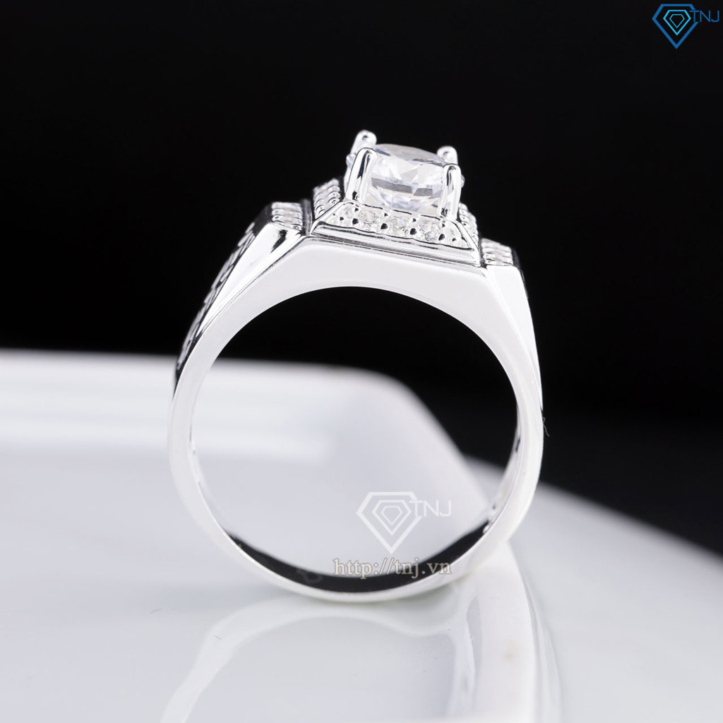 Nhẫn bạc nam kim tiền đính đá đẹp NNA0866