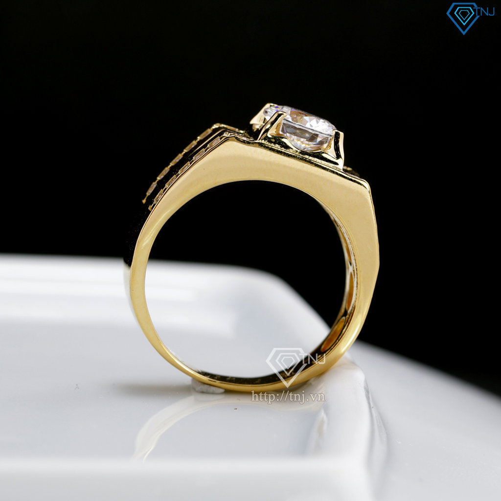 Nhẫn nam bạc xi mạ vàng 18k đơn giản NNA0872-XV