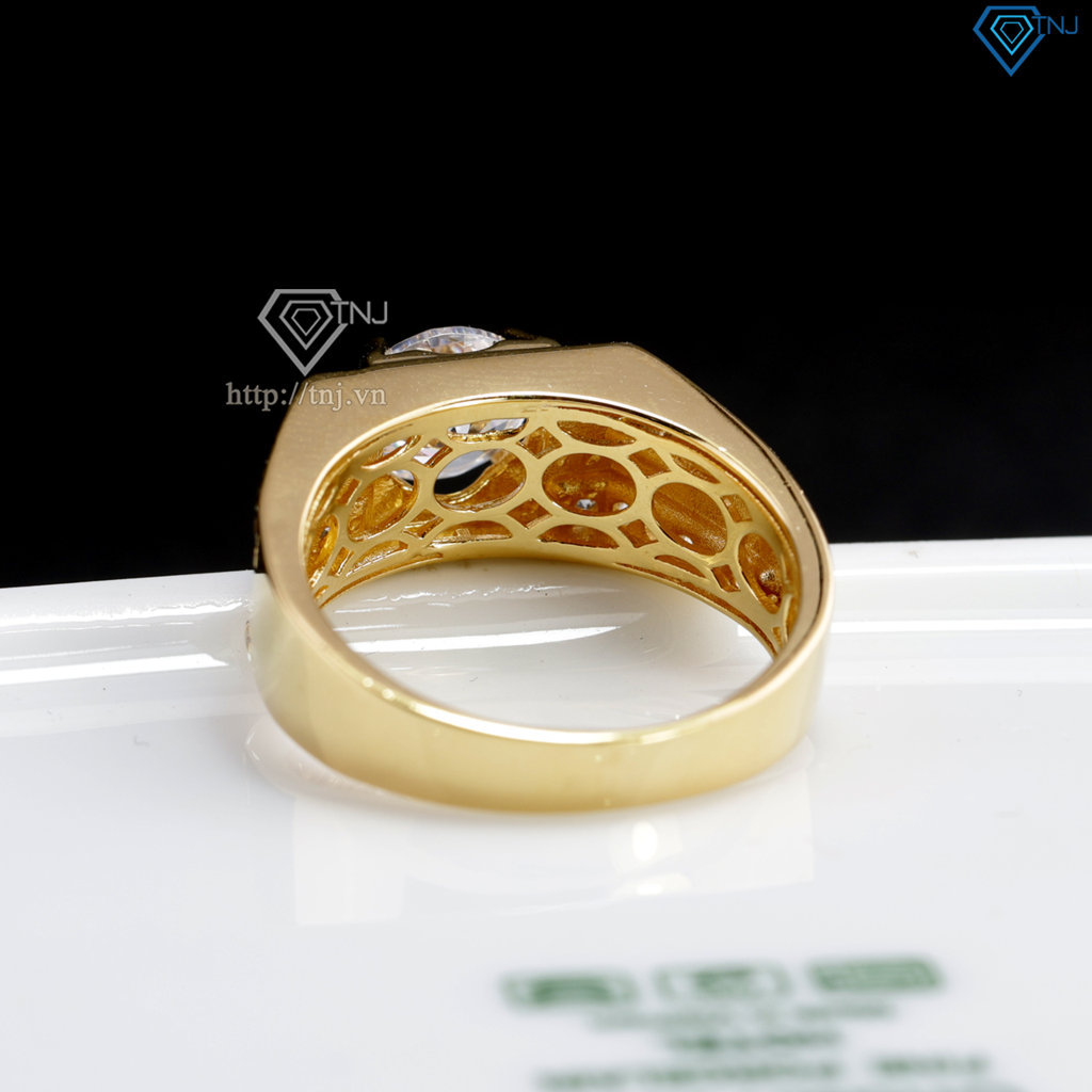 Nhẫn nam bạc xi mạ vàng 18k đơn giản NNA0872-XV