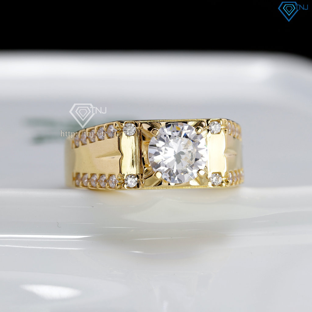 Nhẫn nam bạc xi mạ vàng 18k đơn giản NNA0872-XV