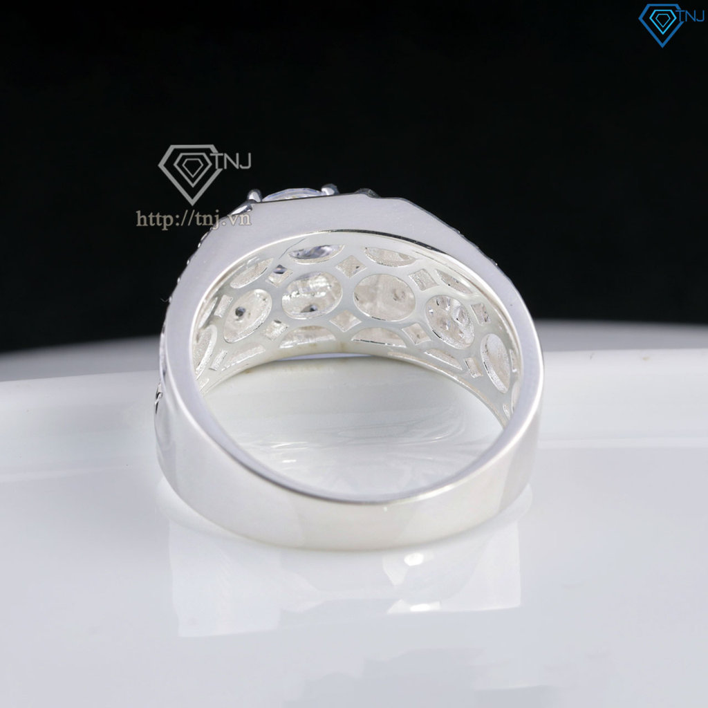 Nhẫn nam bạc Đà Nẵng đính đá NNA0873