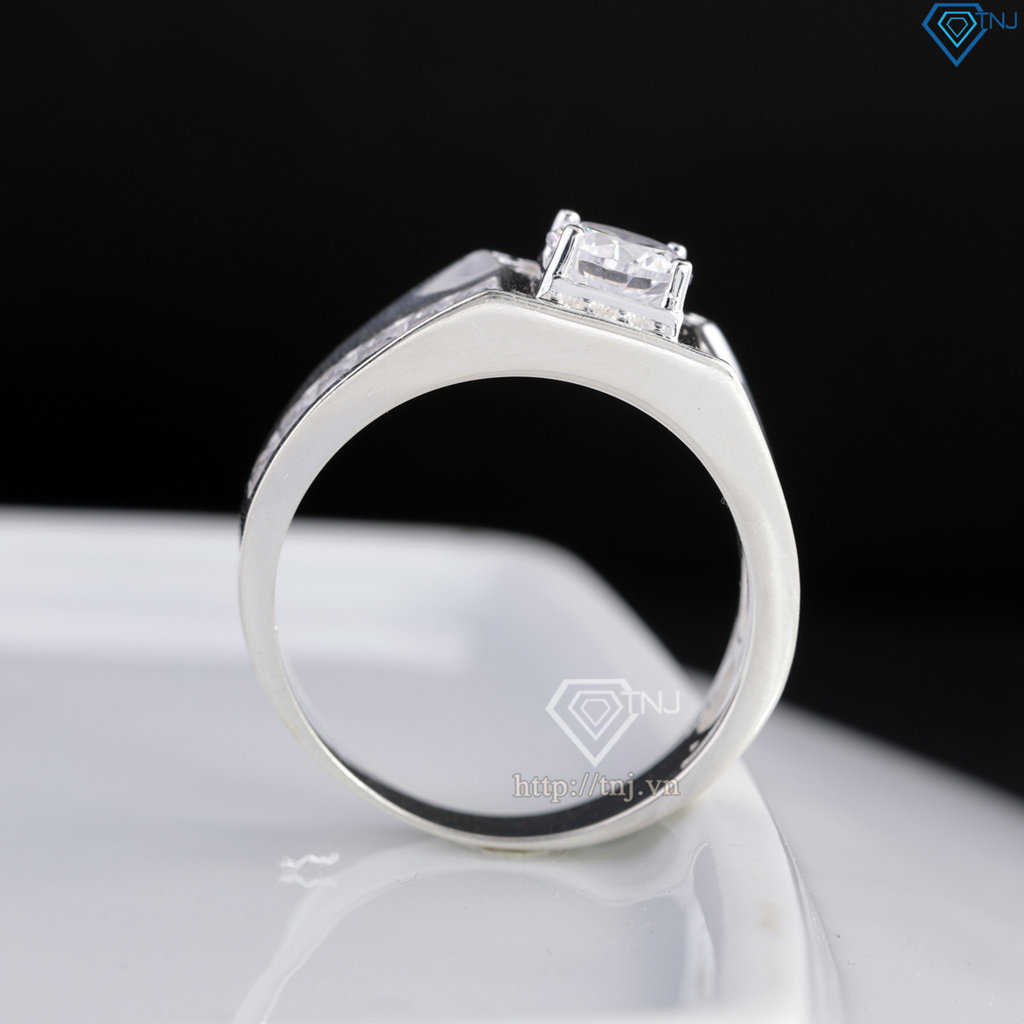 Nhẫn nam bạc 925 đính đá NNA0874