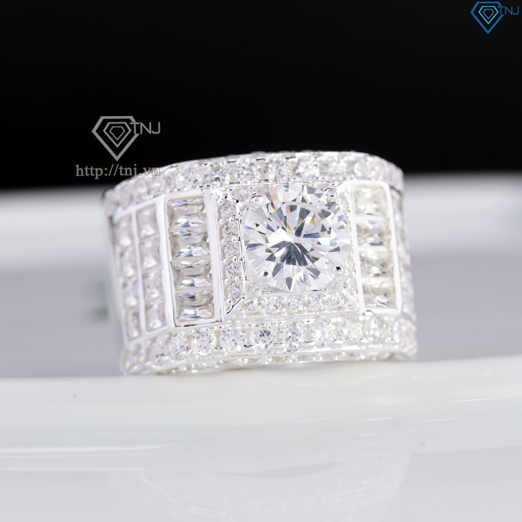 Nhẫn nam bạc bản to cao cấp NNA0878