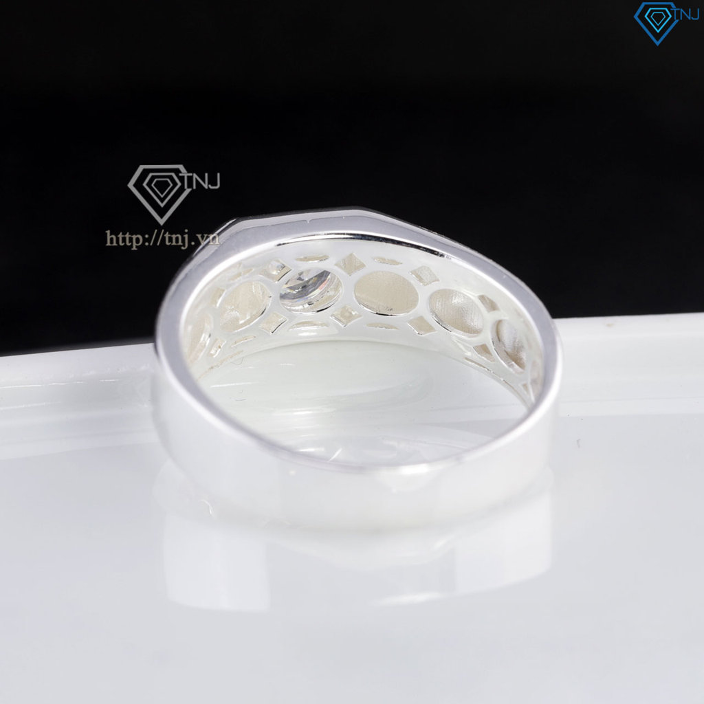 Nhẫn nam bạc kim tiền bản nhỏ NNA0879