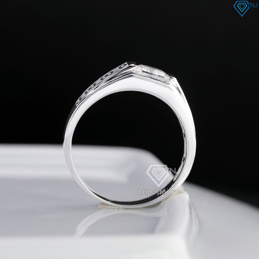 Nhẫn nam bạc kim tiền bản nhỏ NNA0879
