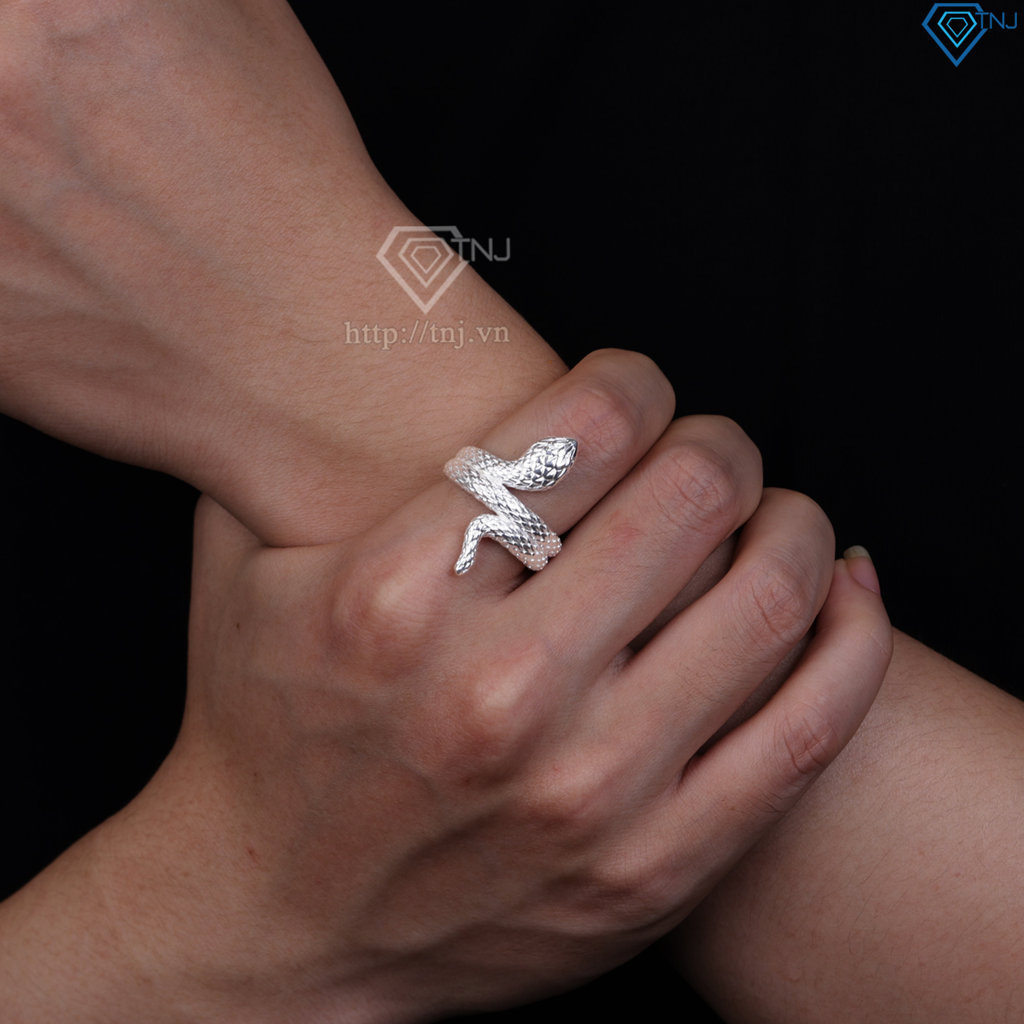 Nhẫn bạc hình rắn cho nam cá tính NNA0880