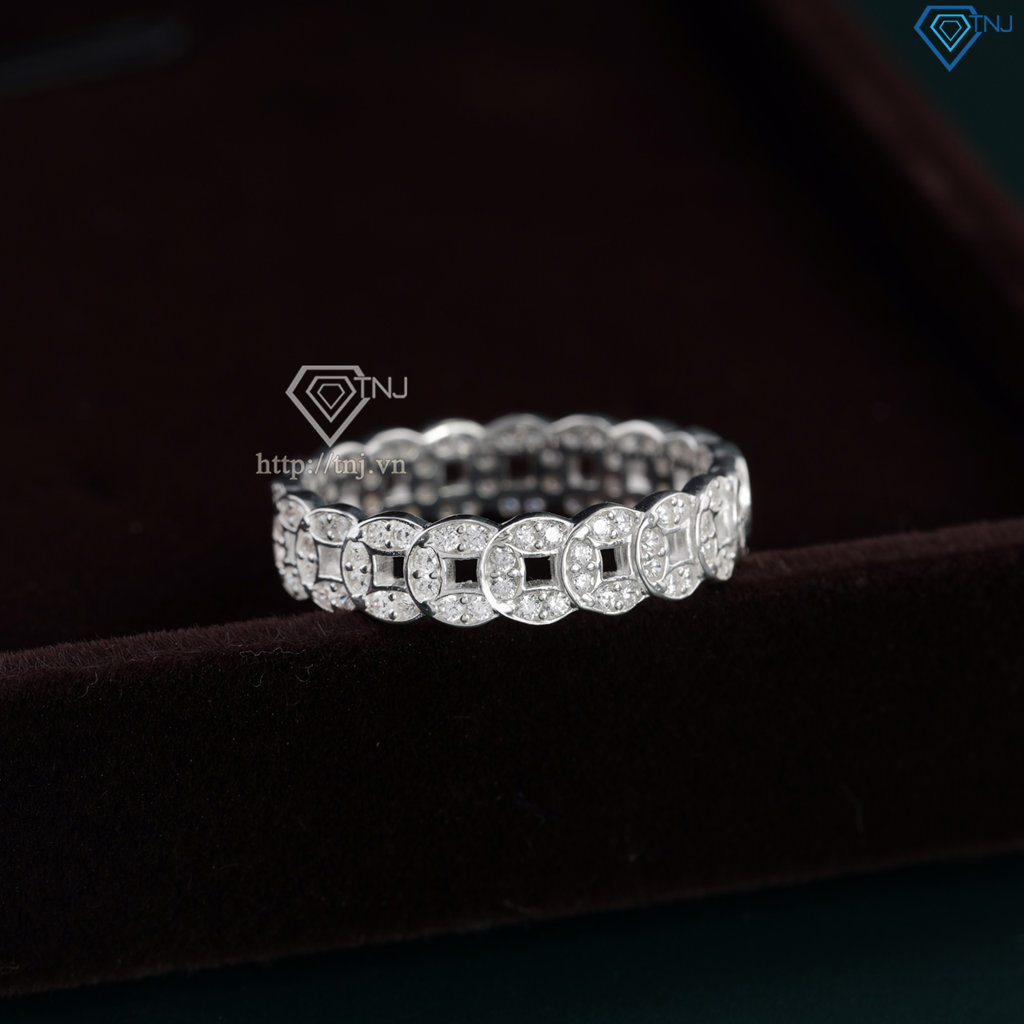 Nhẫn bạc nam kim tiền đính đá NNA0882