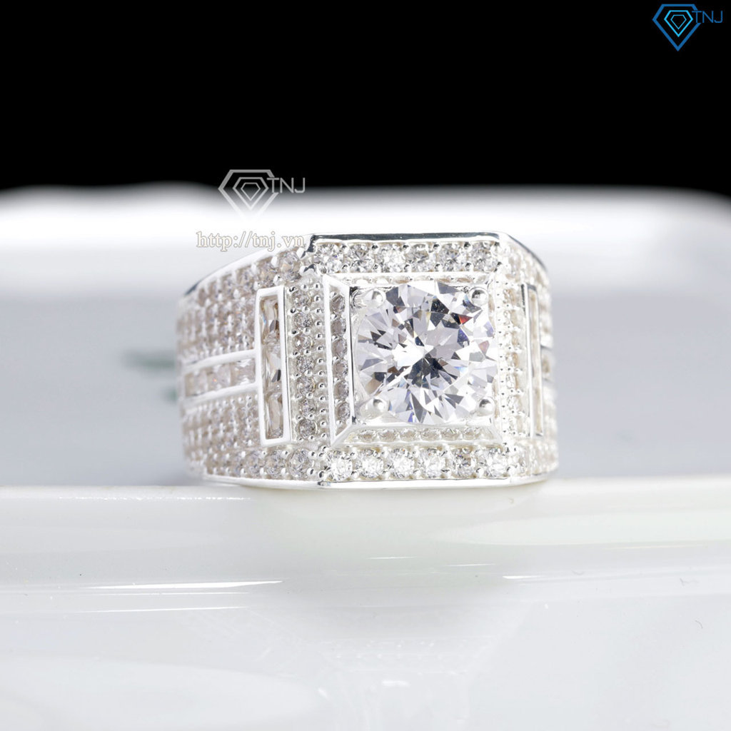 Nhẫn bạc nam cao cấp hình chữ T đẹp NNA0884