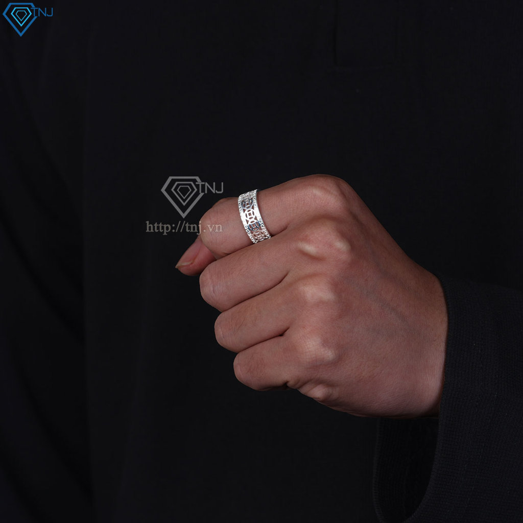 Nhẫn bạc nam kim tiền đơn giản NNA0885