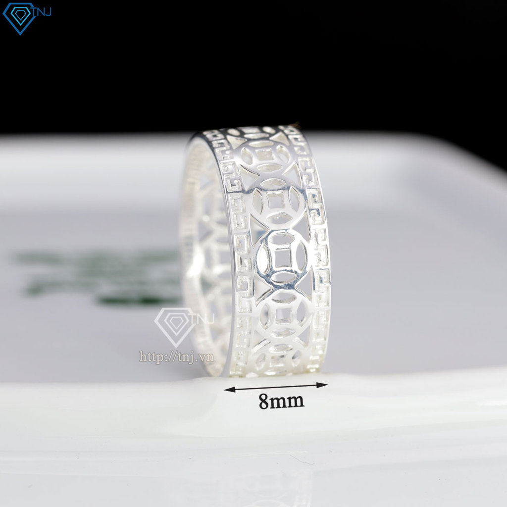 Nhẫn bạc nam kim tiền đơn giản NNA0885