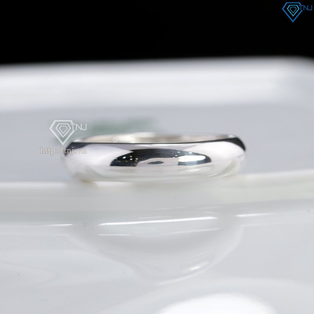 Nhẫn bạc nam dạng tròn trơn bản 5mm giá rẻ NNA0887