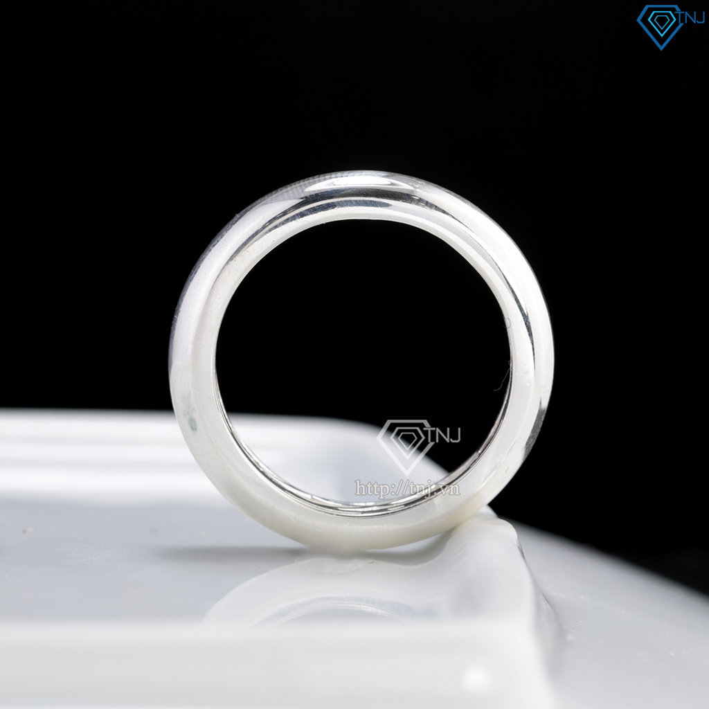 Nhẫn bạc nam dạng tròn trơn bản 5mm giá rẻ NNA0887