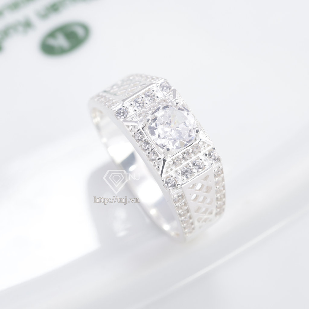 Nhẫn nam bạc bản nhỏ Hà Nội NNA0889