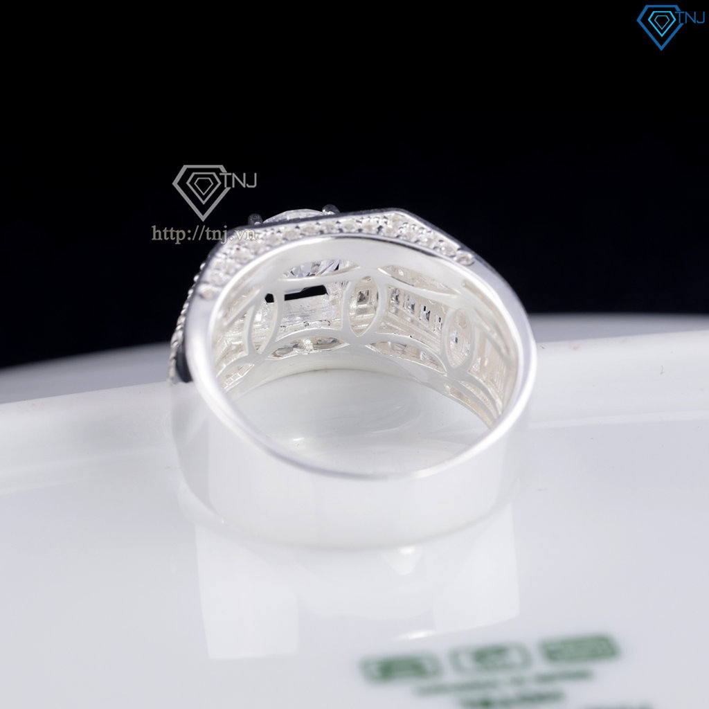 Nhẫn nam bạc full đính đá cao cấp sang trọng NNA0897